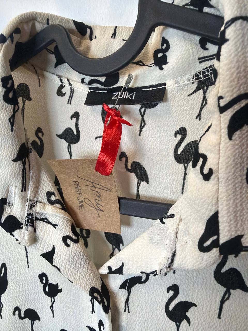 Zuiki Flamingo-print blouse