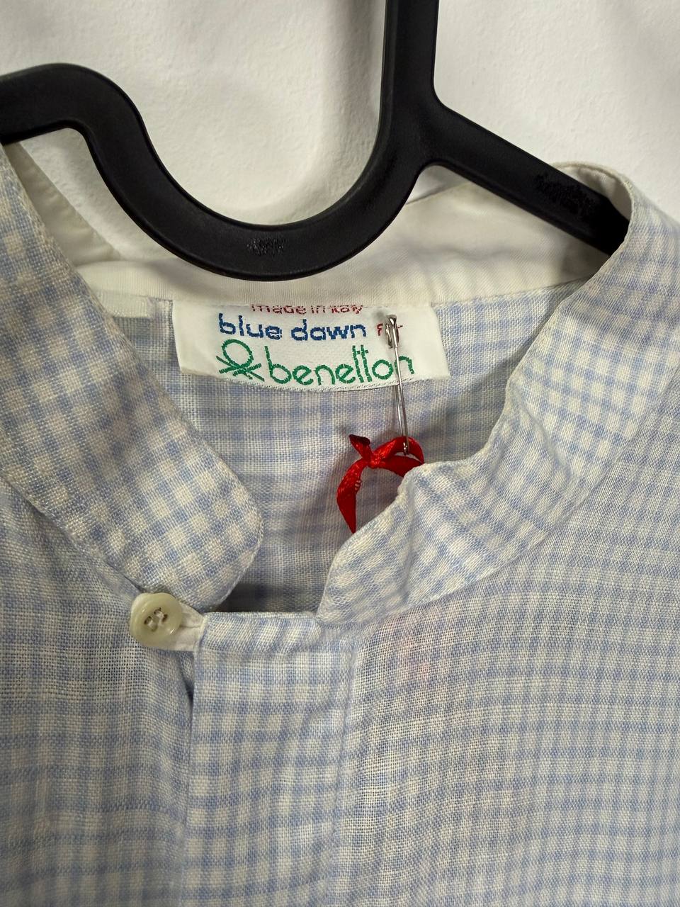 Blue Dawn for Benetton Short-sleeve checked shirt