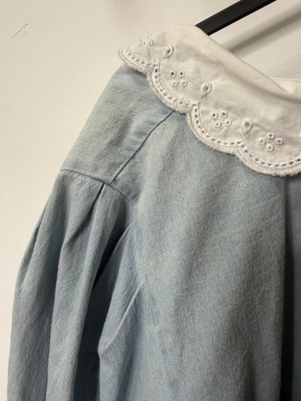 LIME Contrast-collar blouse