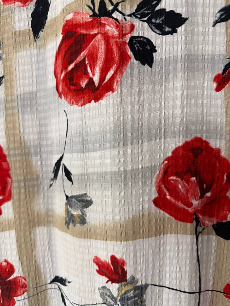 Belle Surprise Rose-and-check print shirt