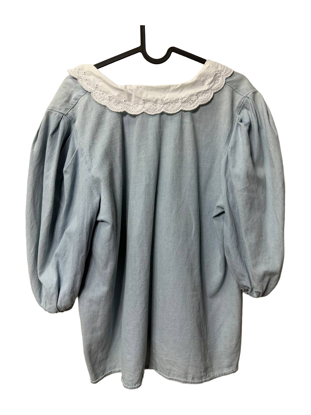 LIME Contrast-collar blouse