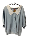 LIME Contrast-collar blouse