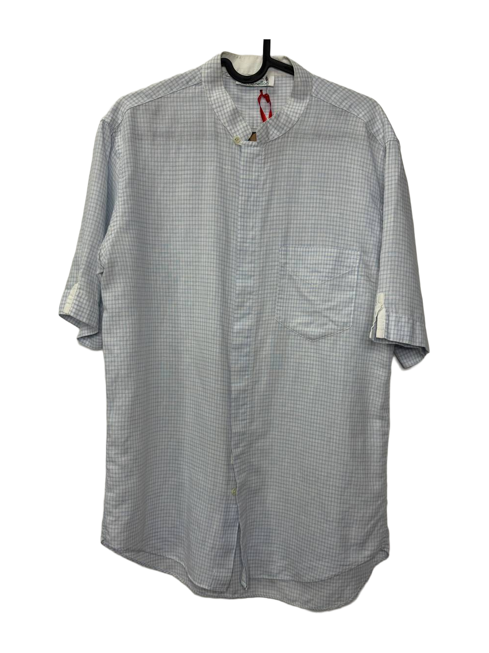 Blue Dawn for Benetton Short-sleeve checked shirt