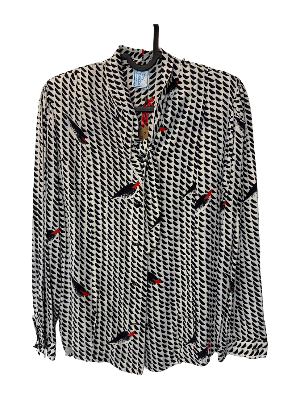 Московское ПТШО «Женская Мода» Tie-neck blouse
