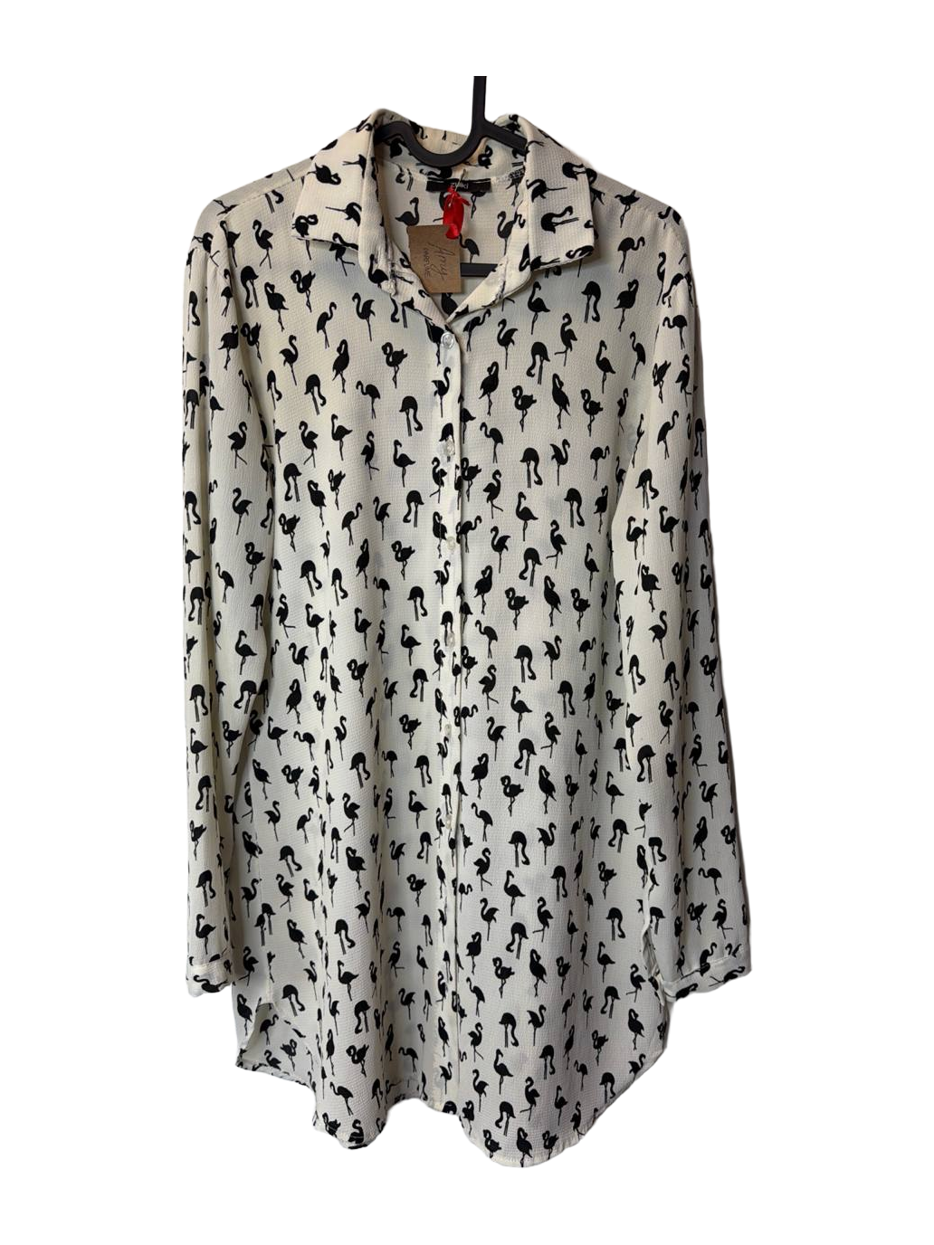 Zuiki Flamingo-print blouse
