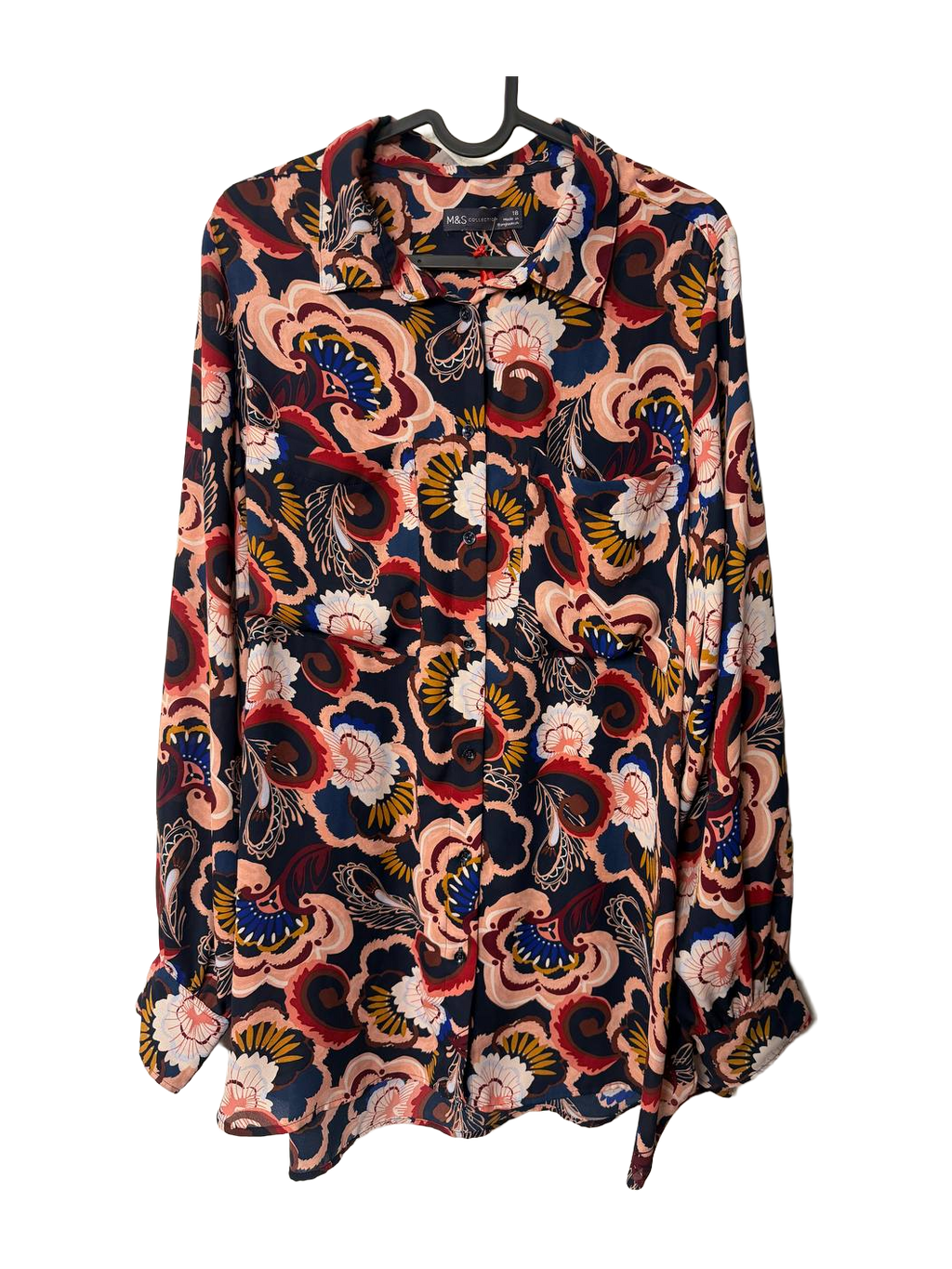 M&S Collection Large-floral blouse